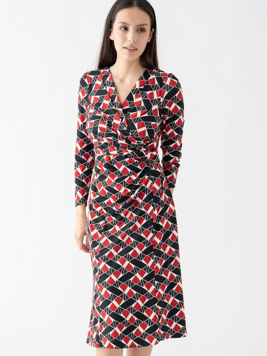 Red Fox Gathered Dress