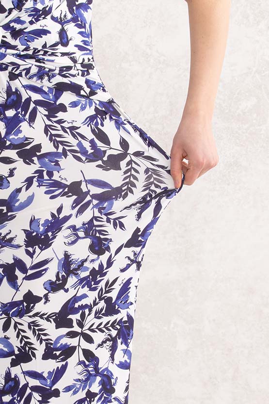 Japanese Pattern: Blue Goldfish Twist Dress