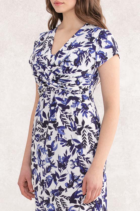 Japanese Pattern: Blue Goldfish Twist Dress