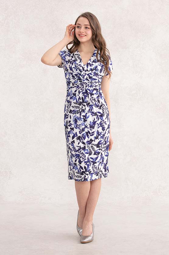 Japanese Pattern: Blue Goldfish Twist Dress
