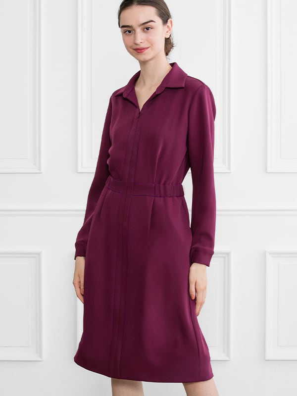 Bordeaux Shirt Dress
