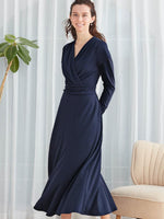 Navy Long Marilyn Dress (with anti-static petticoat)