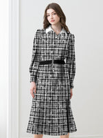 [Pluella Georgette] kay me Glen Check Princess Dress