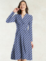Silk-Like Purple King'S Road Cache-Coeur Dress