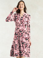 Silk-Like Pink Bella Cache-Coeur Dress