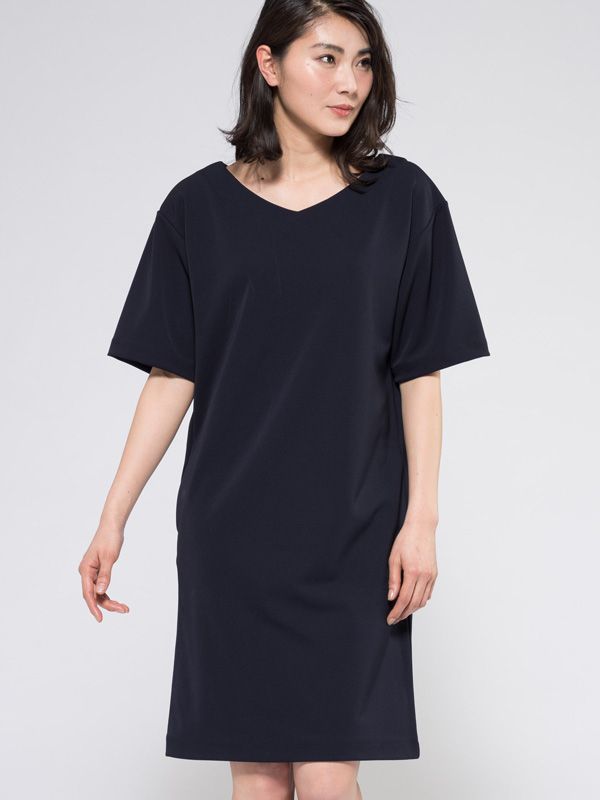 Body Shape Correction: Navy Sack Dress
